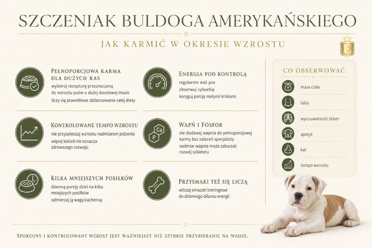 Jak karmić szczeniaka buldoga amerykańskiego